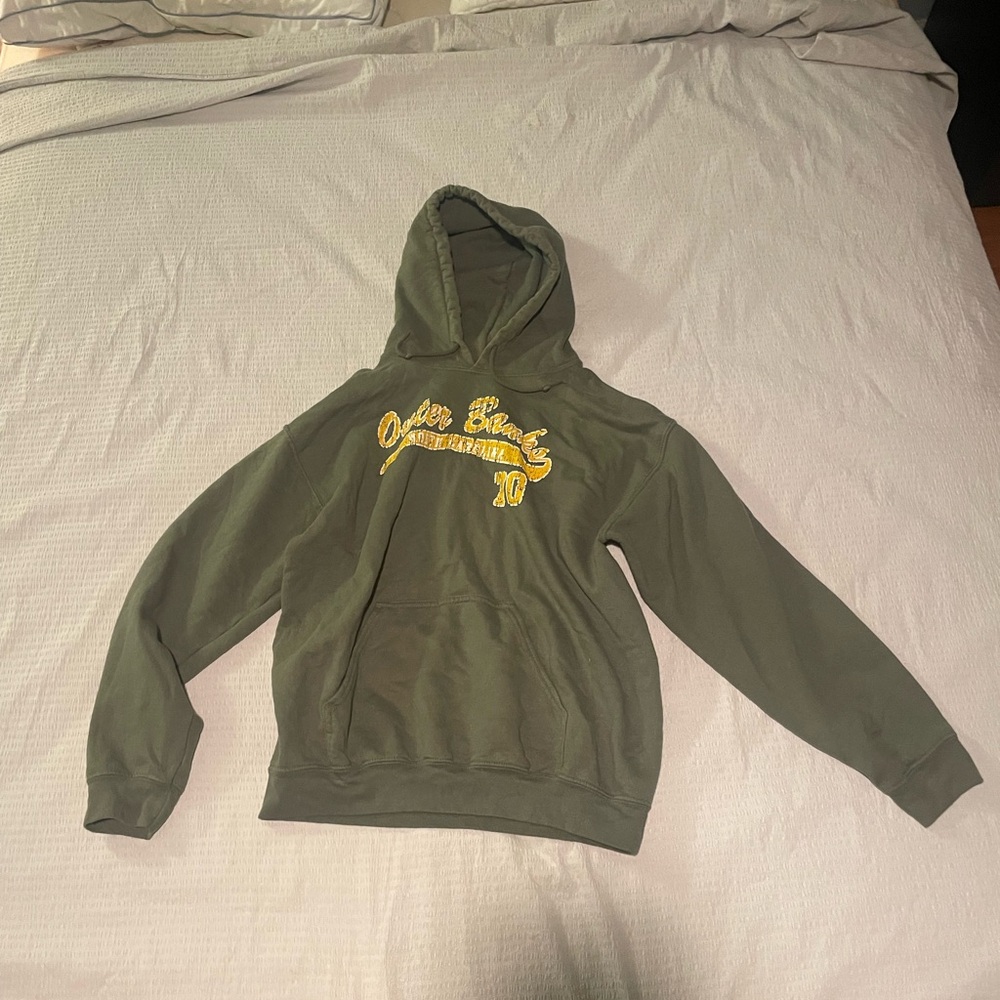 Vintage Outer Banks Green Graphic Hoodie